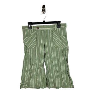 Charlotte Russe green linen‎ capris
